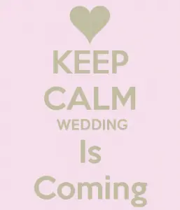 countdown del matrimonio e preparativi keep calm